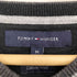 トミーヒルフィガー TOMMY HILFIGER コットン混 ウール エルボーパッチ ボーダー Vネック ニット メンズ import:M