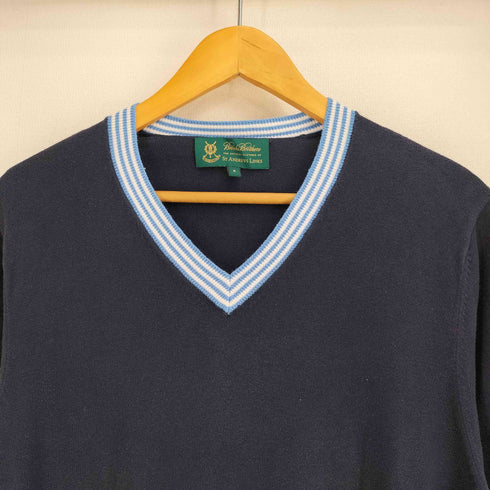 ブルックスブラザーズ BROOKS BROTHERS ST ANDREWS LINKS 首ライン コットン Vネック ニット メンズ import:S