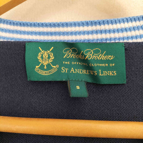 ブルックスブラザーズ BROOKS BROTHERS ST ANDREWS LINKS 首ライン コットン Vネック ニット メンズ import:S
