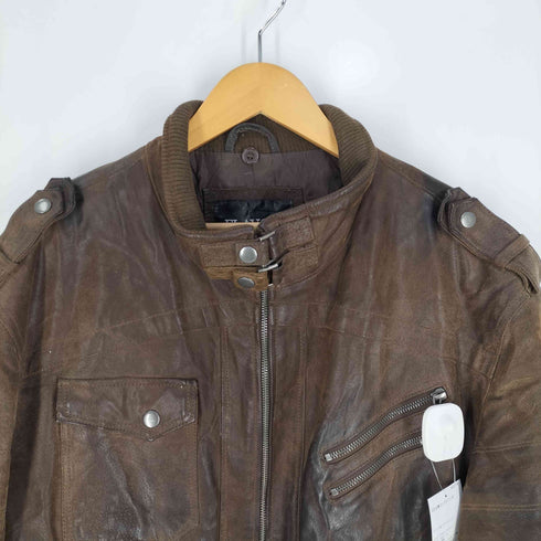 イノシシ革 レザージャケット メンズ import:XL