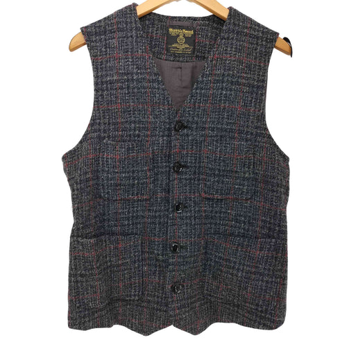 アーバンリサーチ URBAN RESEARCH 別注 チェック ウール ツイード ベスト 100周年タグ メンズ JPN:L