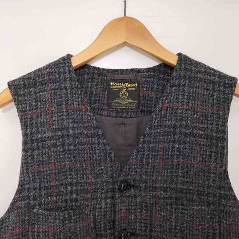 アーバンリサーチ URBAN RESEARCH 別注 チェック ウール ツイード ベスト 100周年タグ メンズ JPN:L