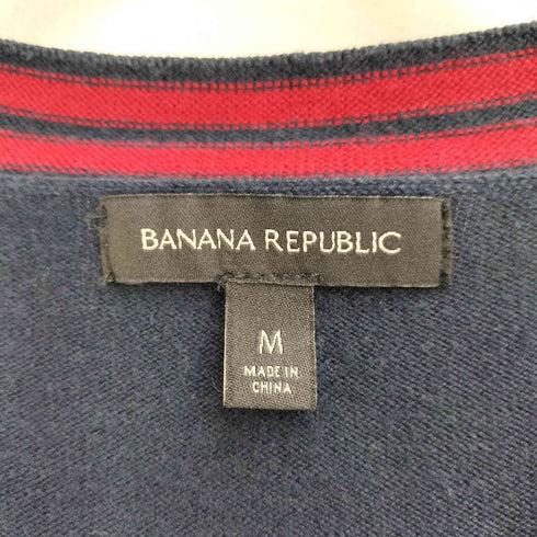 バナナリパブリック BANANA REPUBLIC 90-00S コットン混 レーヨン ライン カーディガン メンズ import:M