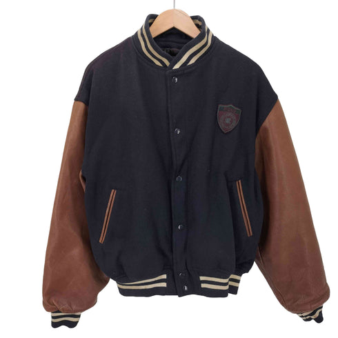 ポロバイラルフローレン Polo by RALPH LAUREN 90s エンブレム付き 袖レザー スタジャン メンズ JPN:L