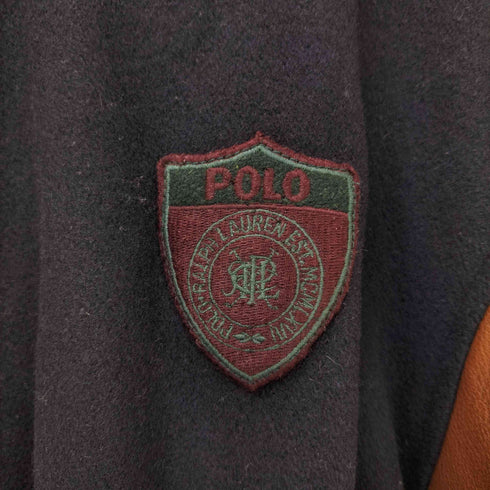 ポロバイラルフローレン Polo by RALPH LAUREN 90s エンブレム付き 袖レザー スタジャン メンズ JPN:L