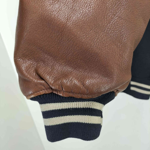 ポロバイラルフローレン Polo by RALPH LAUREN 90s エンブレム付き 袖レザー スタジャン メンズ JPN:L