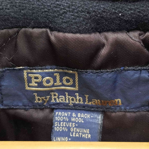 ポロバイラルフローレン Polo by RALPH LAUREN 90s エンブレム付き 袖レザー スタジャン メンズ JPN:L