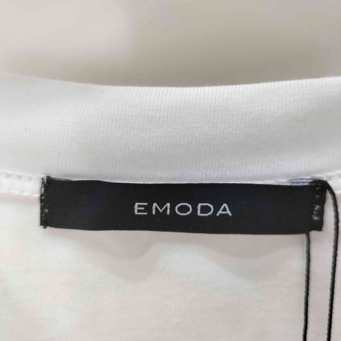 エモダ EMODA 25SS ロゴ プリント クロップド Tシャツ レディース FREE