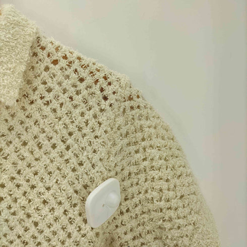 エモダ EMODA 25SS VEQUM OPEN WORK POLO KNIT オープン ワーク ポロ ニット レディース FREE