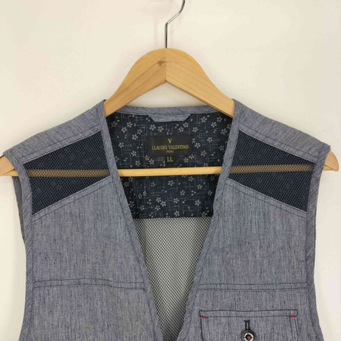 クラウディオバレンティノ CLAUDIO VALENTINO メッシュ切り替えベスト メンズ LL