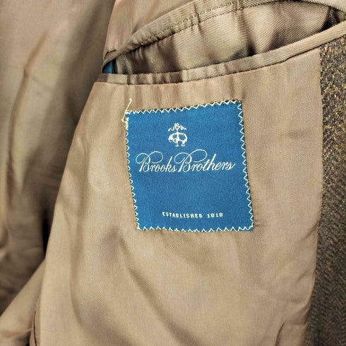 ブルックスブラザーズ BROOKS BROTHERS イタリア製 ラムウール ヘリンボーン 2B テーラードジャケット メンズ 46R