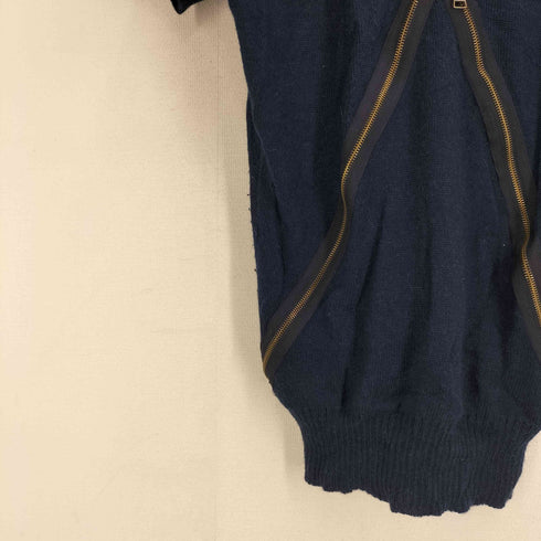 ディーゼルブラックゴールド DIESEL BLACK GOLD アルパカウール混 ジップデザイン ショートスリーブニット レディース XXS