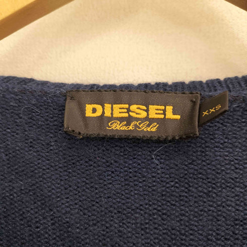 ディーゼルブラックゴールド DIESEL BLACK GOLD アルパカウール混 ジップデザイン ショートスリーブニット レディース XXS