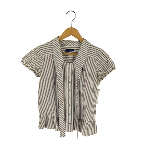 バーバリーブルーレーベル BURBERRY BLUE LABEL ストライプ ボウタイ ブラウス レディース FR:38