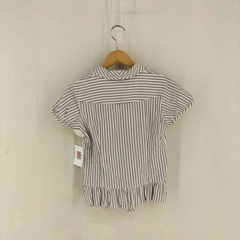 バーバリーブルーレーベル BURBERRY BLUE LABEL ストライプ ボウタイ ブラウス レディース FR:38