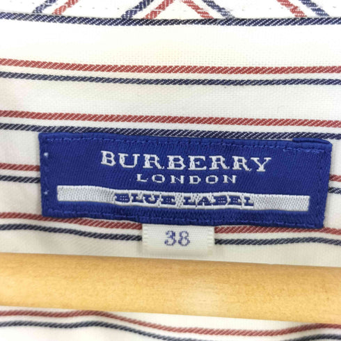 バーバリーブルーレーベル BURBERRY BLUE LABEL ストライプ ボウタイ ブラウス レディース FR:38