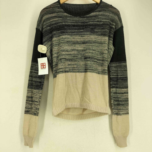 ディーゼル DIESEL ボーダー柄 アルパカウール混 ネックデザインニット レディース import:S