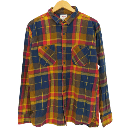 リーバイス Levis チェック コットン ダブルポケット ネルシャツ メンズ import:L