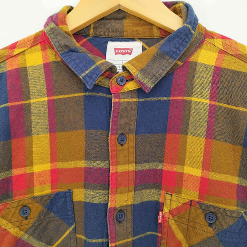 リーバイス Levis チェック コットン ダブルポケット ネルシャツ メンズ import:L