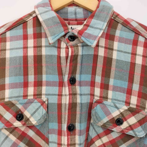 アルカルザ ALCARZA HEAVY FLANNNEL SOLID SHIRT メンズ import:L