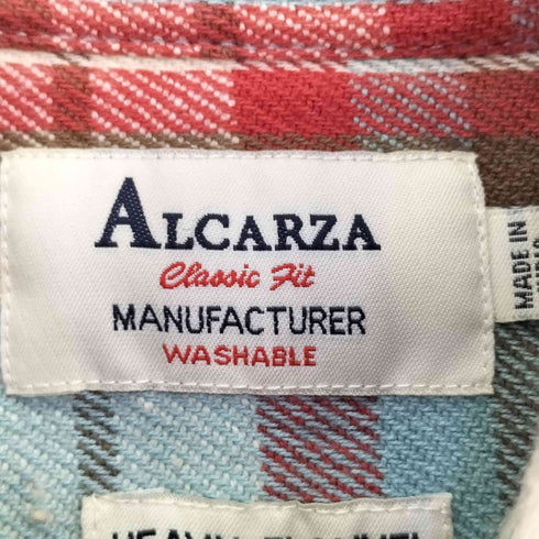 アルカルザ ALCARZA HEAVY FLANNNEL SOLID SHIRT メンズ import:L