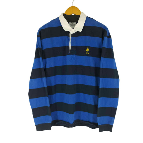 ピーナッツ PEANUTS ワンポイント刺繍ボーダー L/S ラガーシャツ メンズ JPN:L