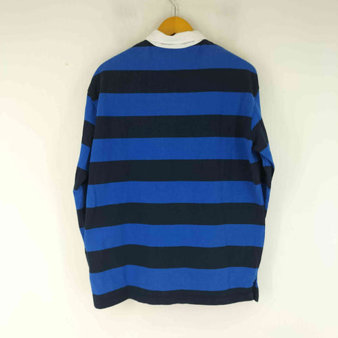 ピーナッツ PEANUTS ワンポイント刺繍ボーダー L/S ラガーシャツ メンズ JPN:L