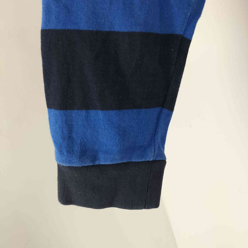 ピーナッツ PEANUTS ワンポイント刺繍ボーダー L/S ラガーシャツ メンズ JPN:L