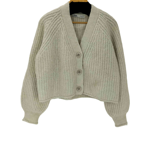 ザラ ZARA 裏編みニットカーディガン レディース import:M