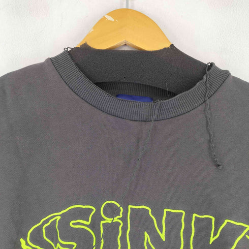 SINK kotohayokozawa フロントロゴ刺繍ダメージクルーネックスウェット レディース JPN:L