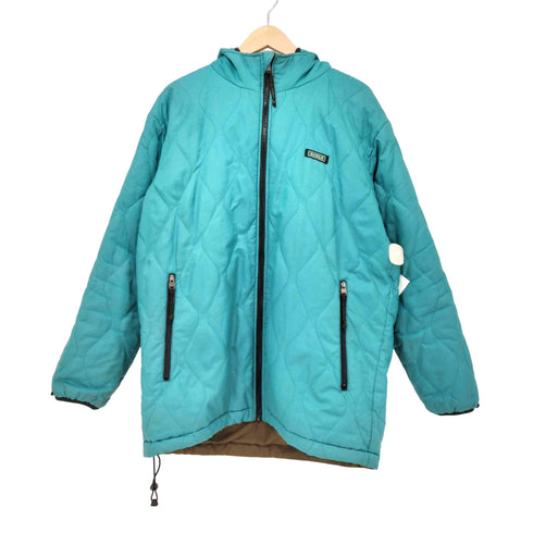 エーグル AIGLE 中綿 キルティング 裾ドローコード フーデッド リバーシブル ジャケット メンズ JPN:L