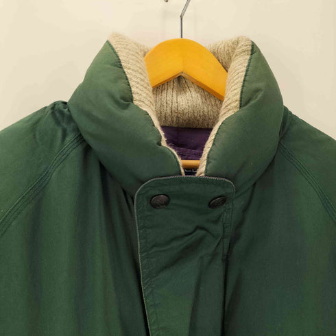 ノーティカ NAUTICA 90S DUCK DOWN FEATHER ダックダウン フェザー リブニット レザー エルボーパッチ ボンバー ジャケット メンズ import:XL