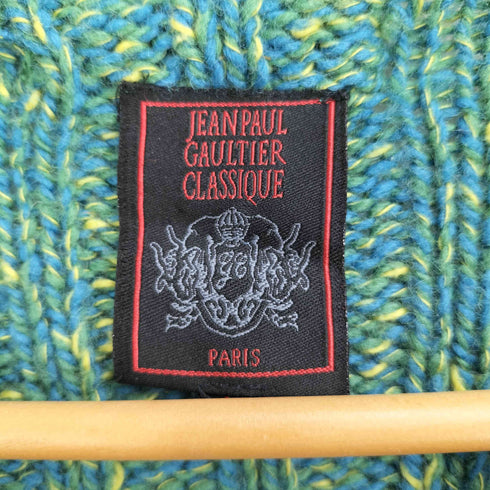 ジャンポールゴルチエクラシック Jean Paul GAULTIER CLASSIQUE コットンウール混 ミックスカラーハイネックニット レディース EUR:40
