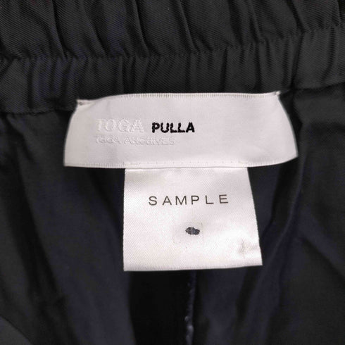 トーガプルラ TOGA PULLA サイドベルトセンタープレス1タックワイドパンツ レディース