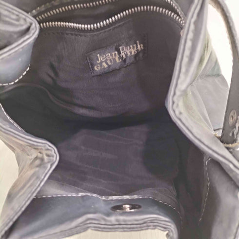 ジャンポールゴルチエ Jean Paul GAULTIER サイドジップ レザー巾着バックパック レディース