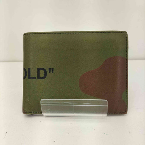 オフホワイト OFF-WHITE BI-FOLD バイフォールド 迷彩 レザー 二つ折り財布 メンズ