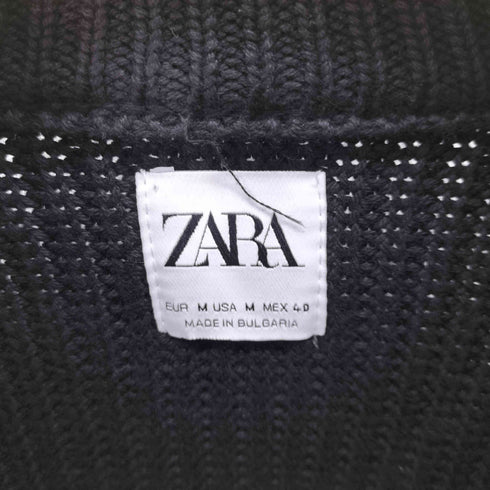 ザラ ZARA ローゲージ ハイネック リブニット メンズ JPN:M