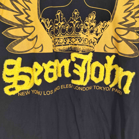 ショーンジョン Sean john 90-00S パイル地ロゴ グラフィック プリント L/S カットソー ロンT メンズ import:XL