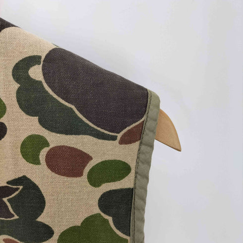 EMARジップ ダックハンターカモ 迷彩柄 裏ボア ジップ ベスト メンズ