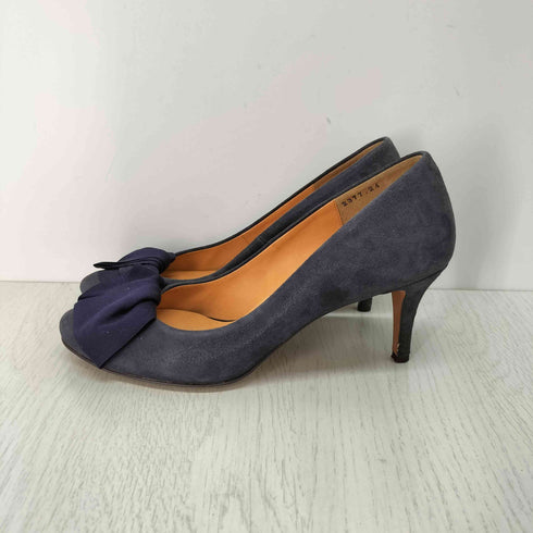 ランバンオンブルー LANVIN en Bleu リボン スエード ヒールパンプス レディース JPN:24