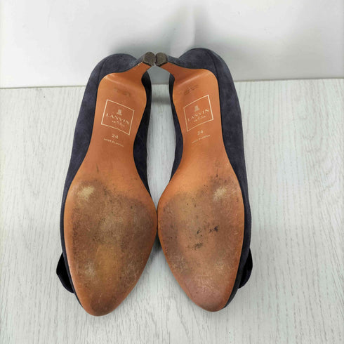 ランバンオンブルー LANVIN en Bleu リボン スエード ヒールパンプス レディース JPN:24