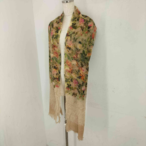 mm collection カシミヤ ストールフラワー レディース
