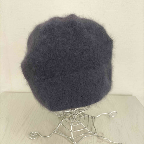 カシラ CA4LA アンゴラウール混 フラワーモチーフニット帽 レディース