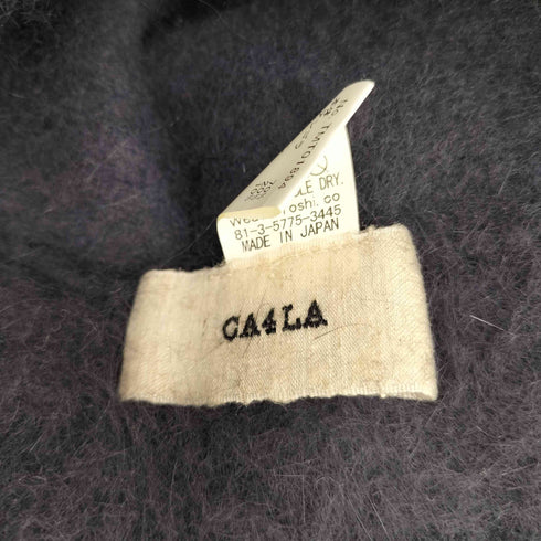 カシラ CA4LA アンゴラウール混 フラワーモチーフニット帽 レディース