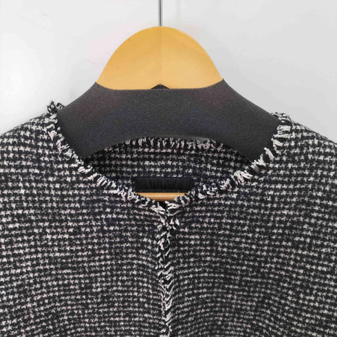 ユニクロ UNIQLO ノーカラー ツイードジャケット レディース JPN:M