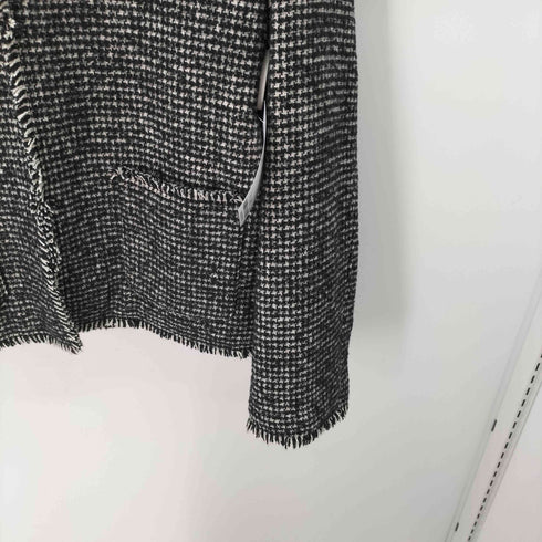 ユニクロ UNIQLO ノーカラー ツイードジャケット レディース JPN:M