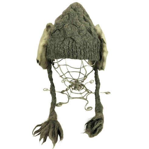 カシラ CA4LA ダルメシアン柄 アルパカウール混 ケーブルニット帽 レディース