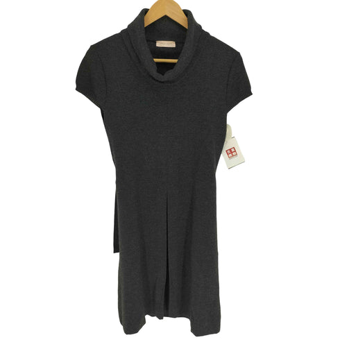 ロベルトコリーナ ROBERTO COLLINA イタリア製 ウール スタンドネック ウエストベルト ニット ワンピース レディース import:M