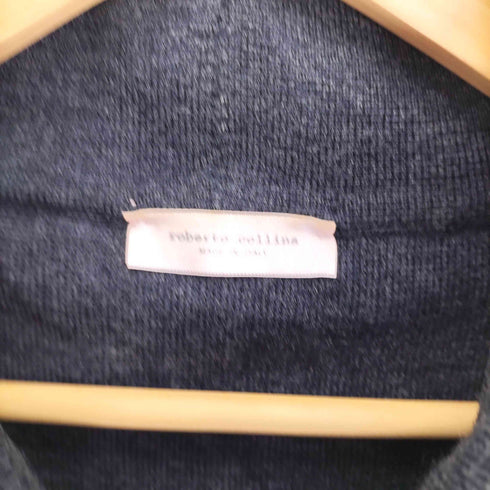 ロベルトコリーナ ROBERTO COLLINA イタリア製 ウール スタンドネック ウエストベルト ニット ワンピース レディース import:M