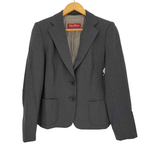 マックスマーラステュディオ MAX MARA STUDIO ウレタン混 ウールギャバ 2B テーラードジャケット レディース JPN:42